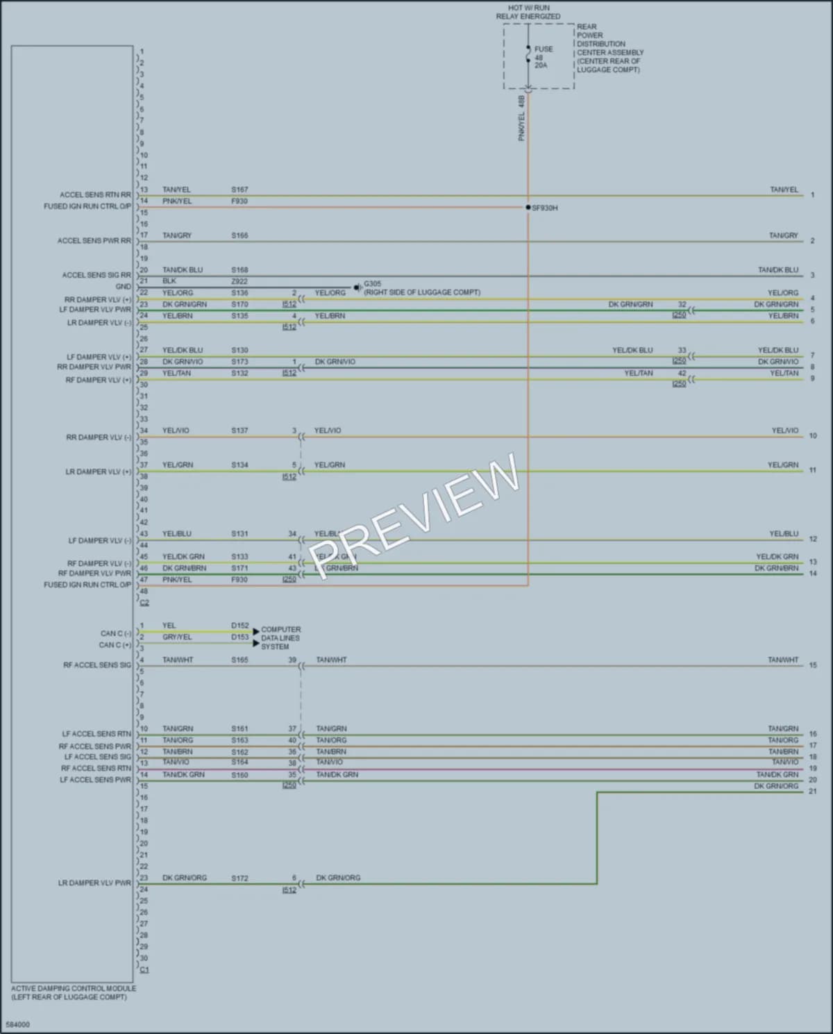 2018 Chrysler 300 Electronic Suspension wiring diagram preview