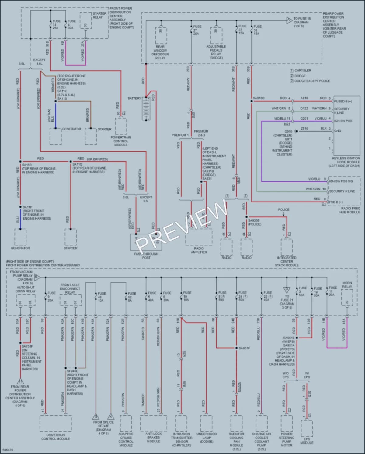 2018 Chrysler 300 Power Distribution wiring diagram preview