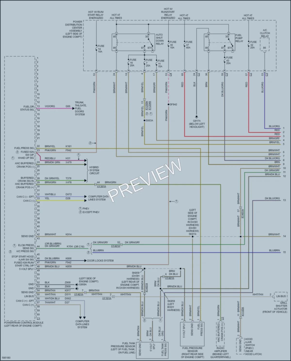 2018 Chrysler PacificaHybrid Engine Performance wiring diagram preview