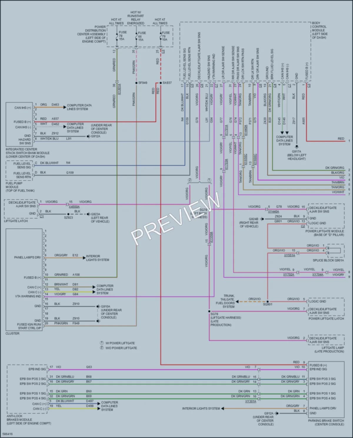 2018 Chrysler PacificaHybrid Instrument Cluster wiring diagram preview
