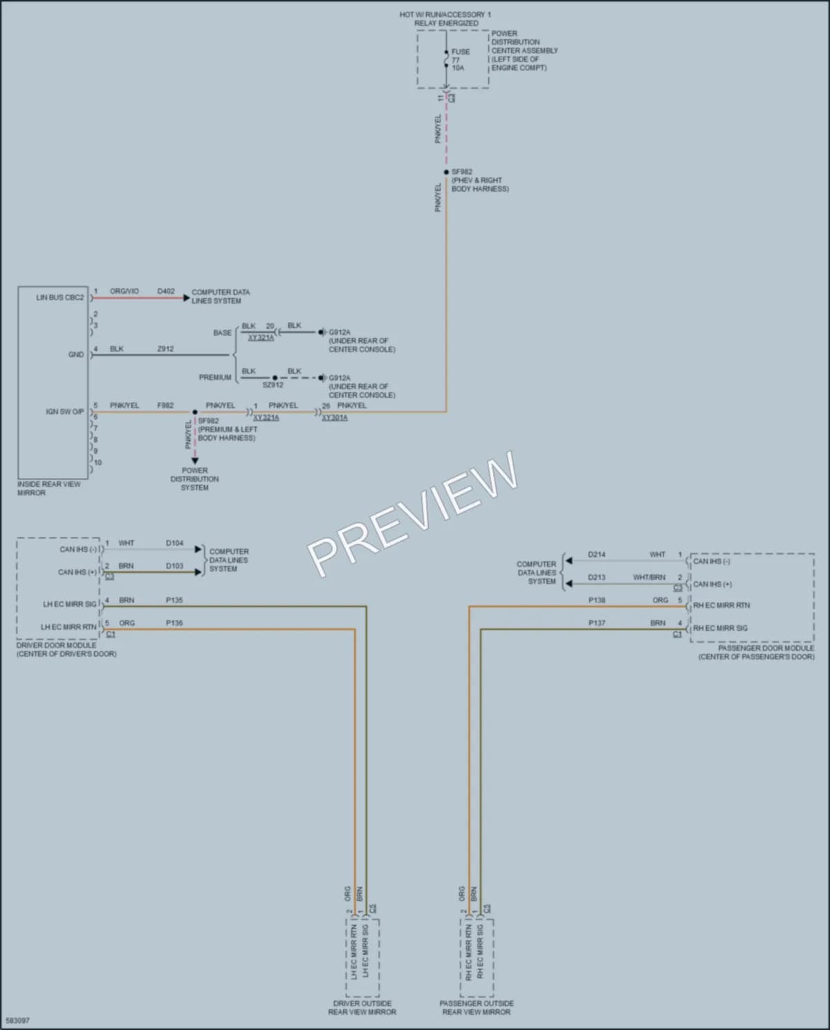 2018 Chrysler PacificaNew Power Mirrors wiring diagram preview