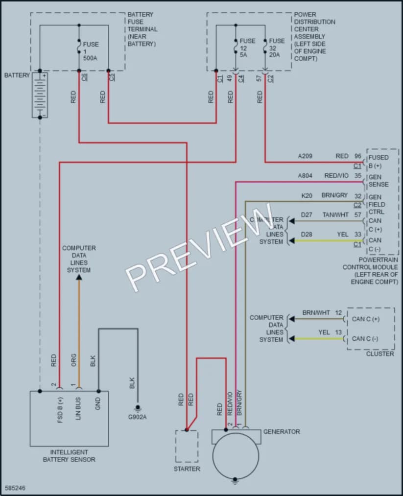 2018 Chrysler PacificaNew Starting Charging wiring diagram preview