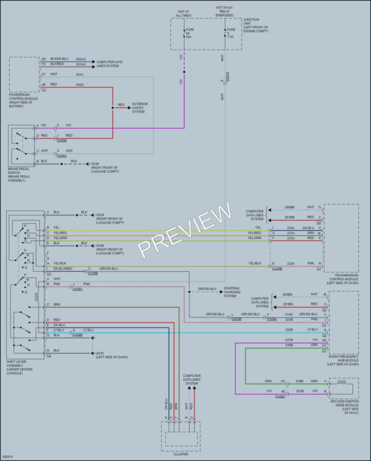 2018 Fiat 124Spider Shift Interlock wiring diagram preview