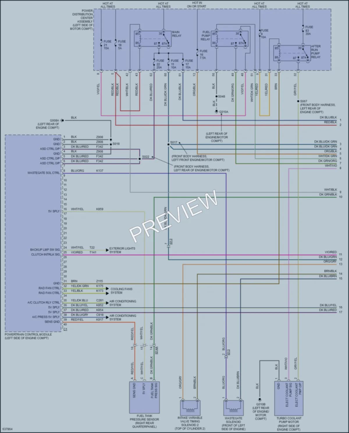 2018 Fiat 500C Engine Performance wiring diagram preview