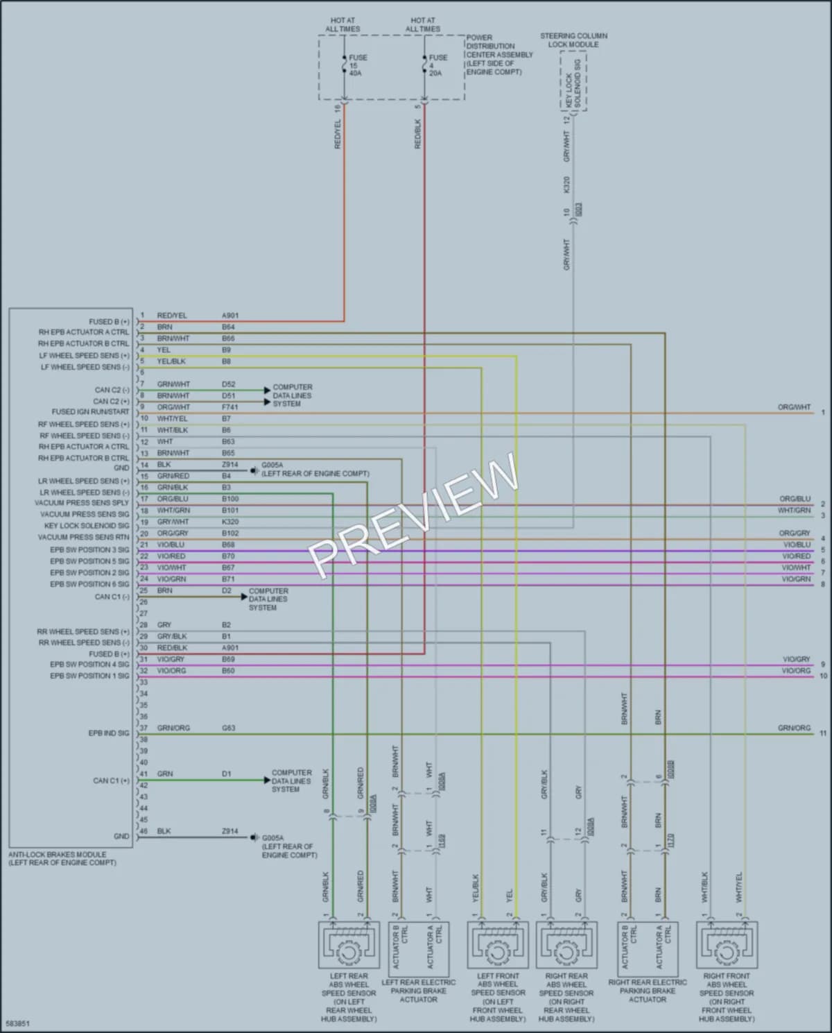 2018 Fiat 500X Anti Lock Brakes wiring diagram preview