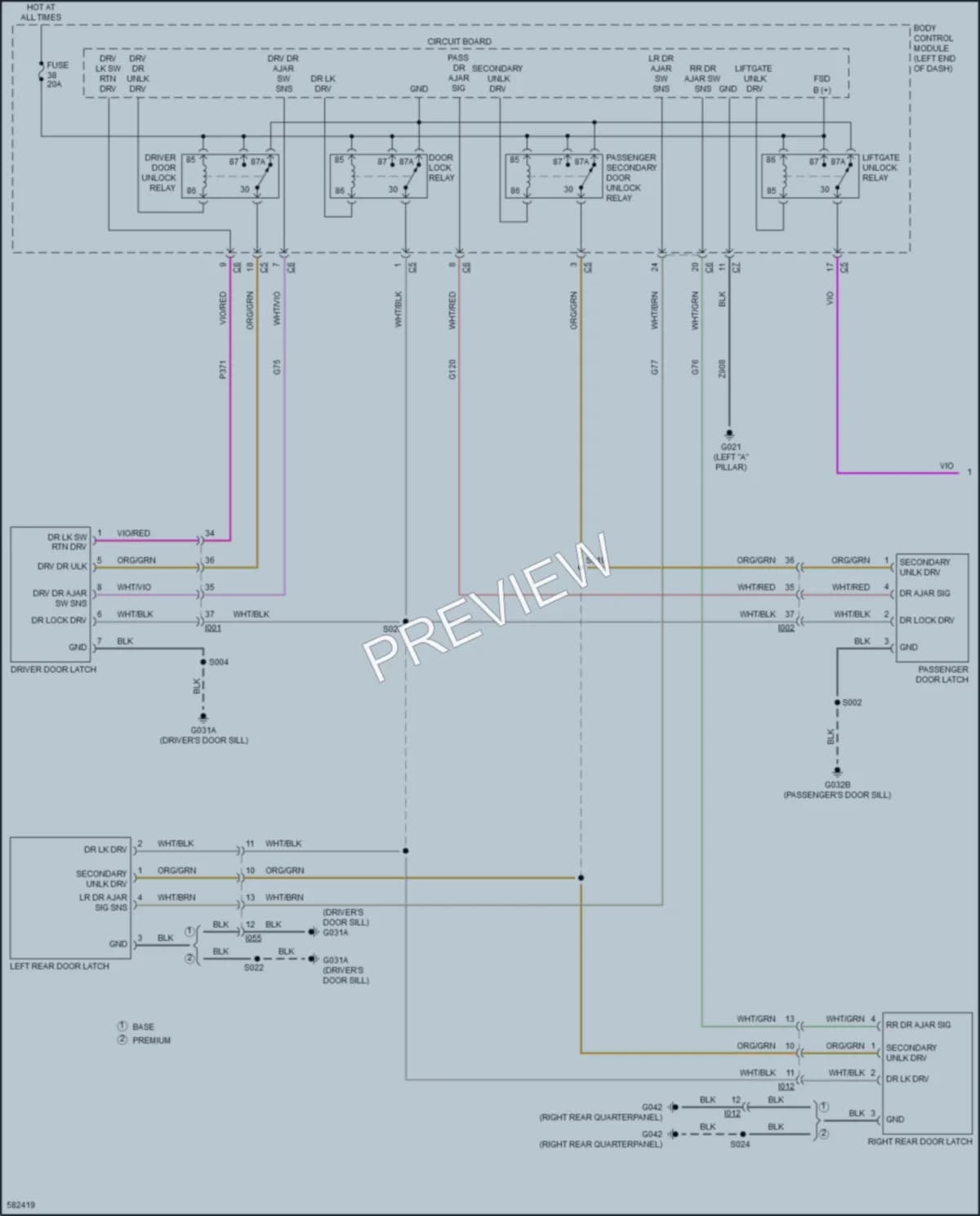 2018 Fiat 500X Anti Theft wiring diagram preview