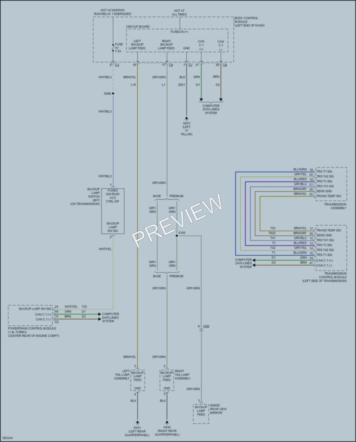 2018 Fiat 500X Exterior Lights wiring diagram preview