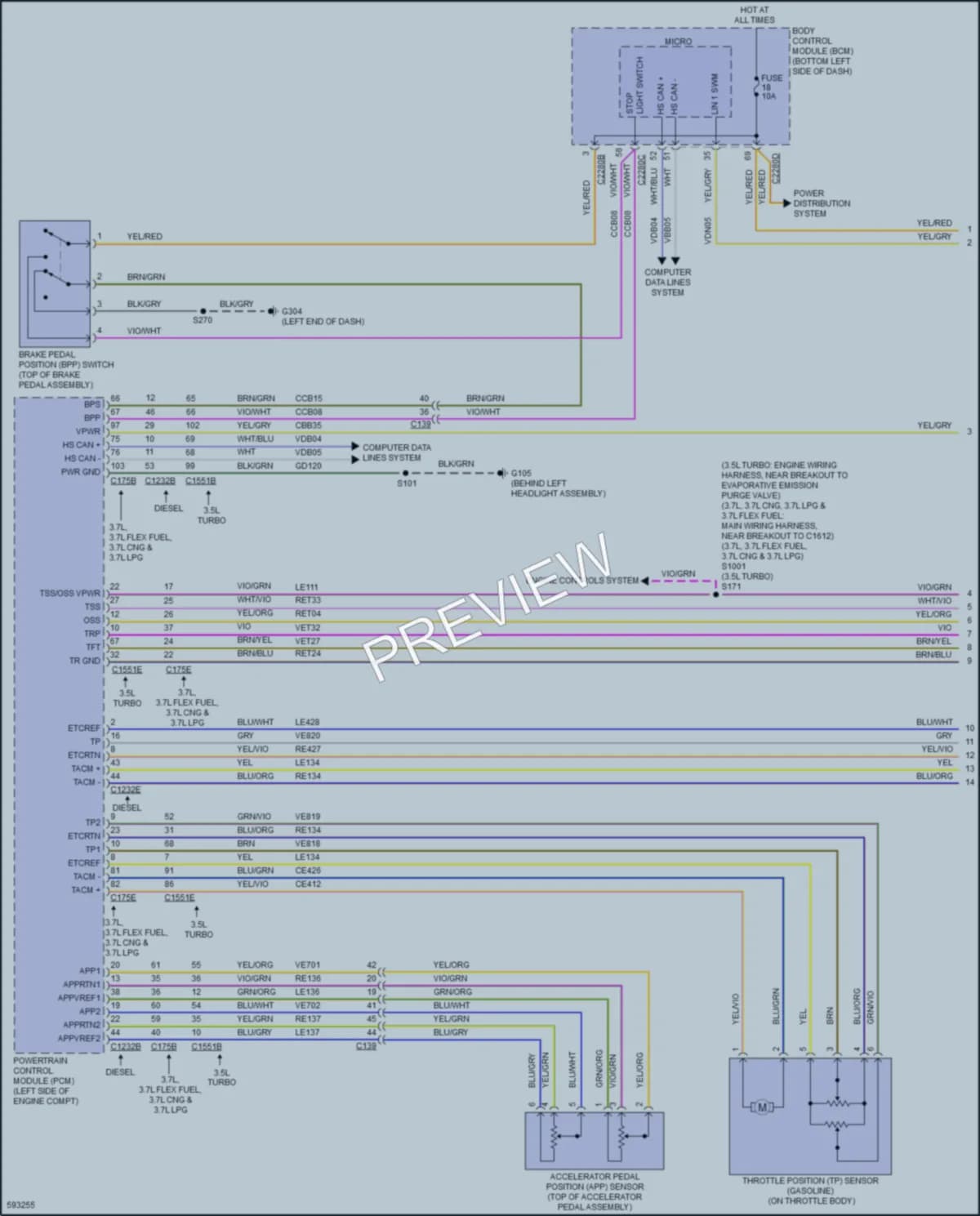 2018 Ford 350HDTransit Cruise Control wiring diagram preview