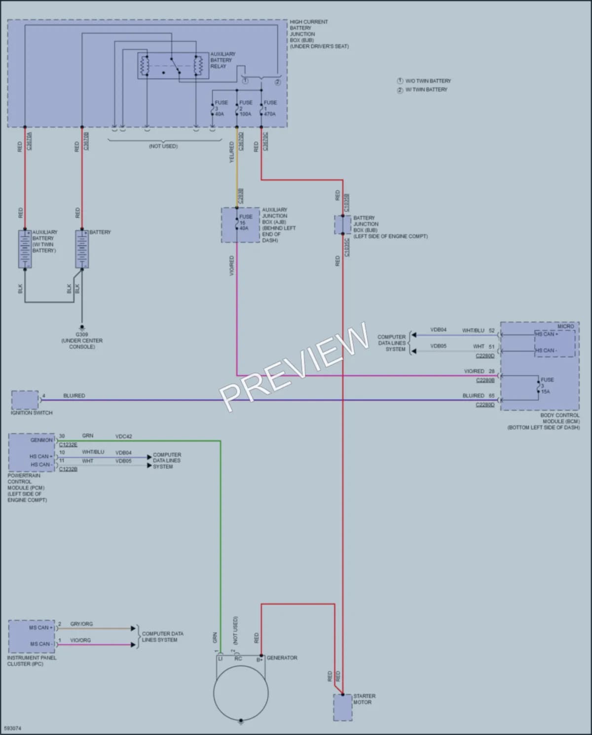 2018 Ford 350HDTransit Starting Charging wiring diagram preview