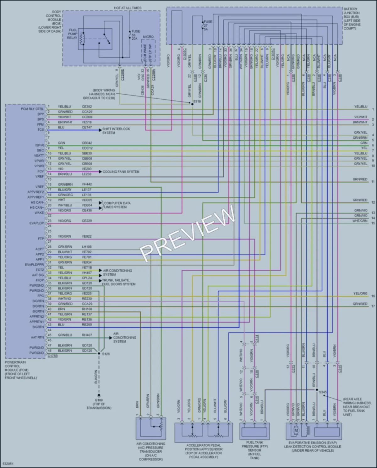 2018 Ford CMaxHybrid Engine Performance wiring diagram preview