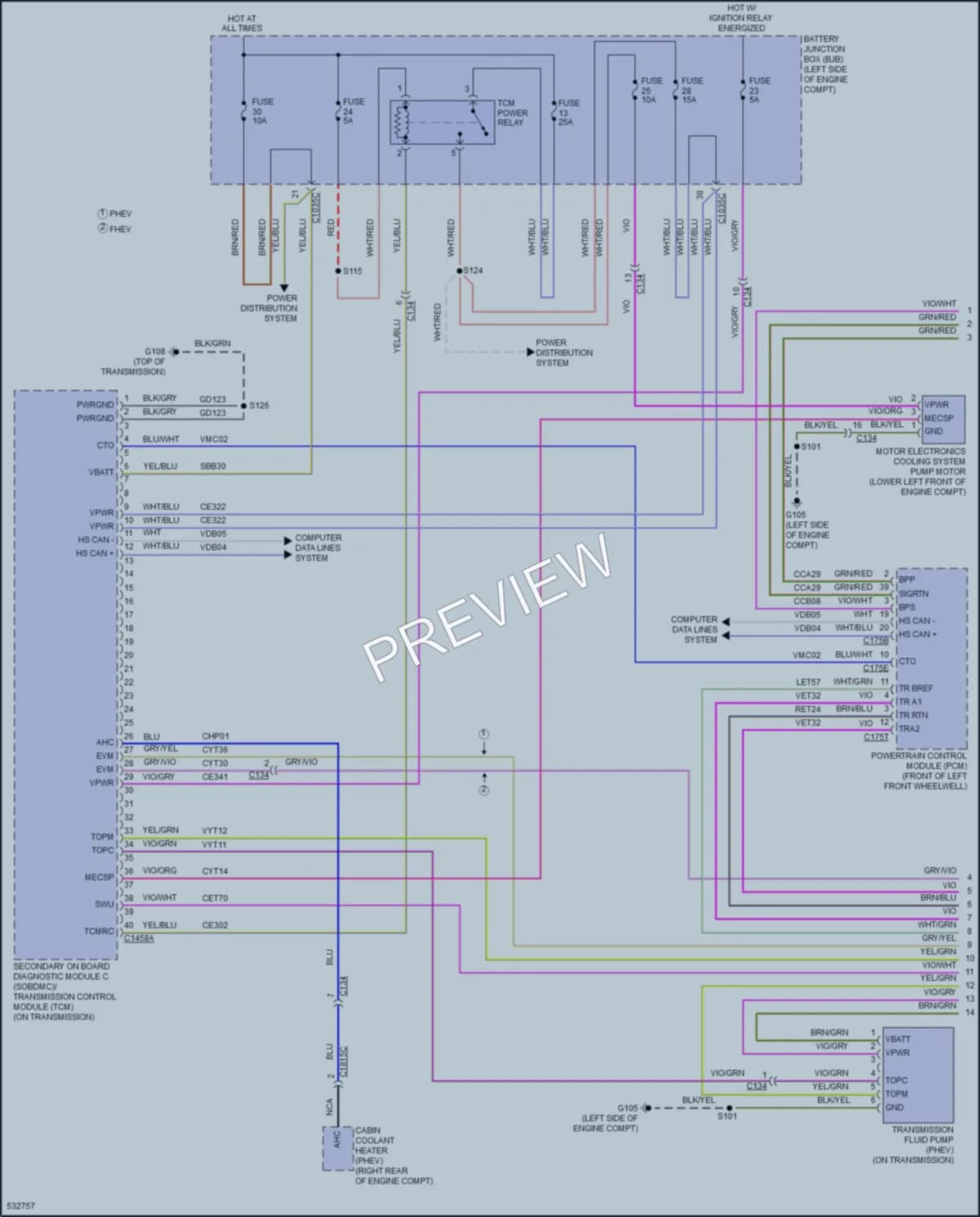 2018 Ford CMaxHybrid Transmission wiring diagram preview
