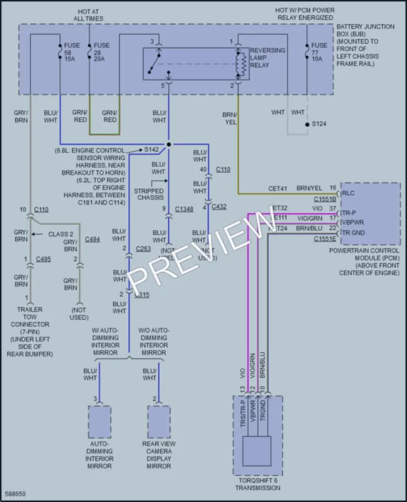 2018 Ford E350Econoline Exterior Lights wiring diagram preview