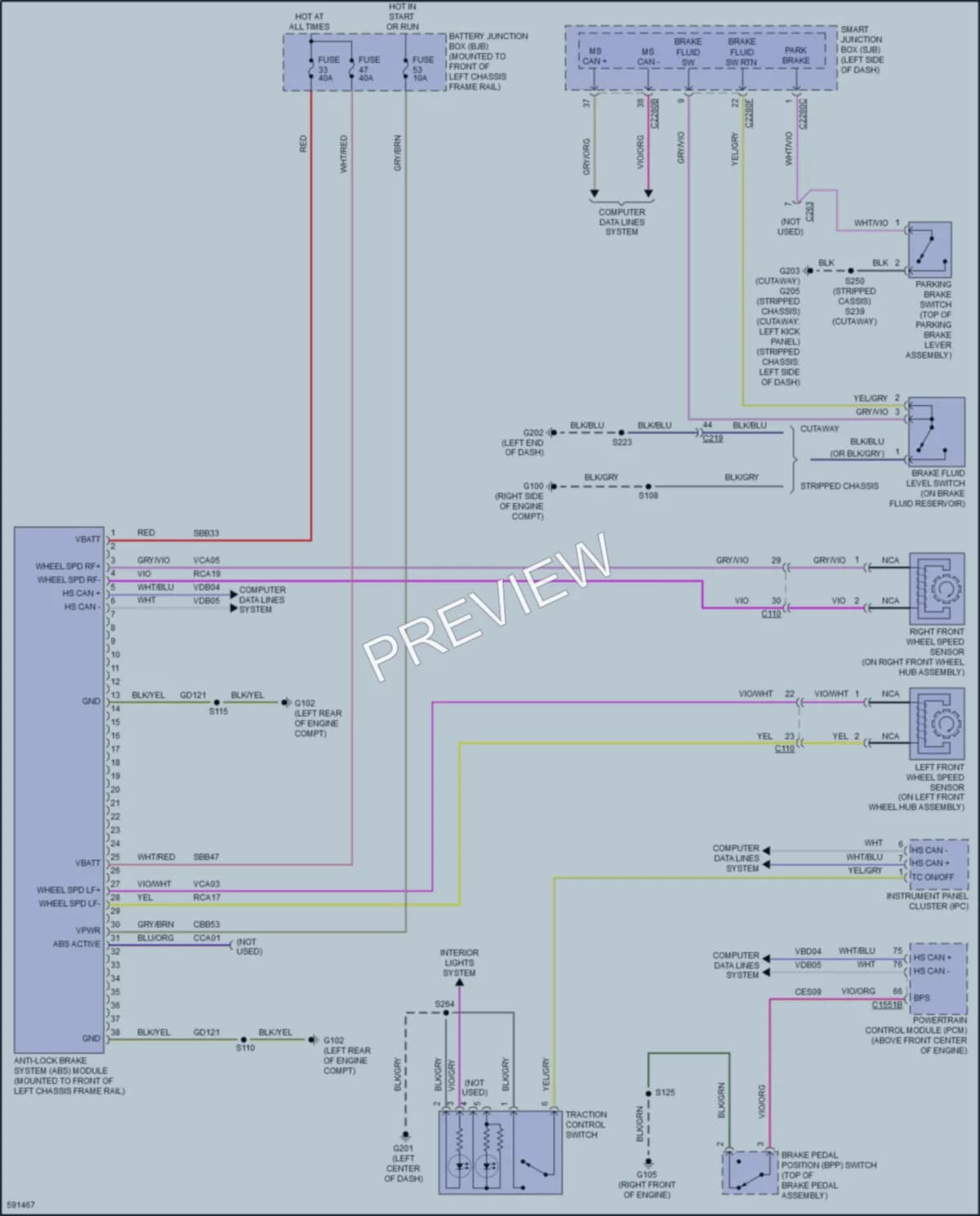 2018 Ford E450Econoline Anti Lock Brakes wiring diagram preview