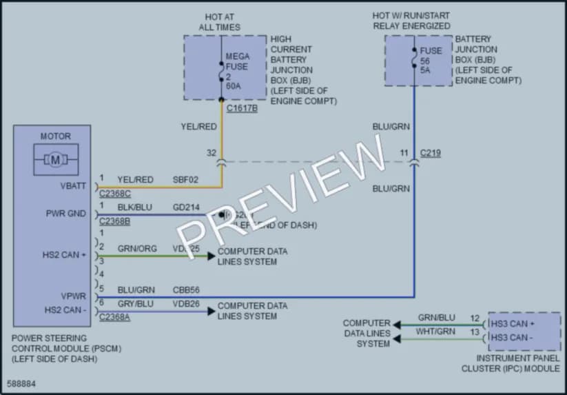 2018 Ford EcoSport Electronic Power Steering wiring diagram preview