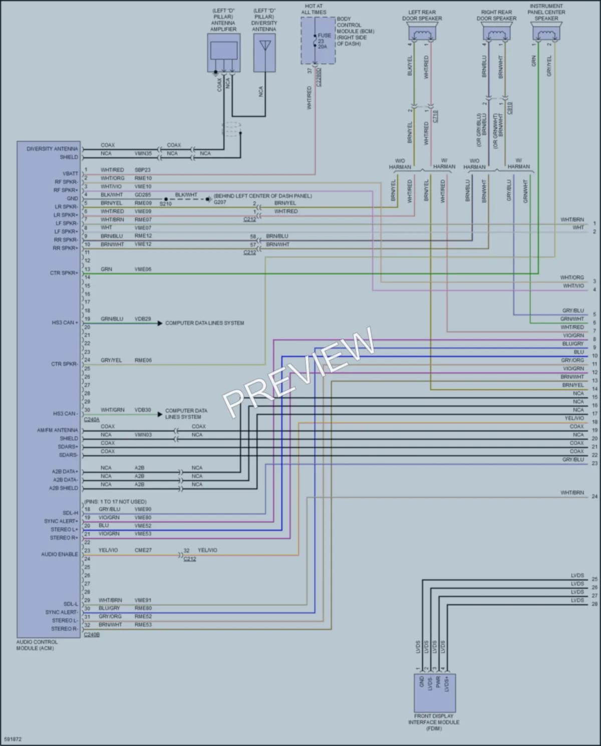 2018 Ford EcoSport Radio wiring diagram preview