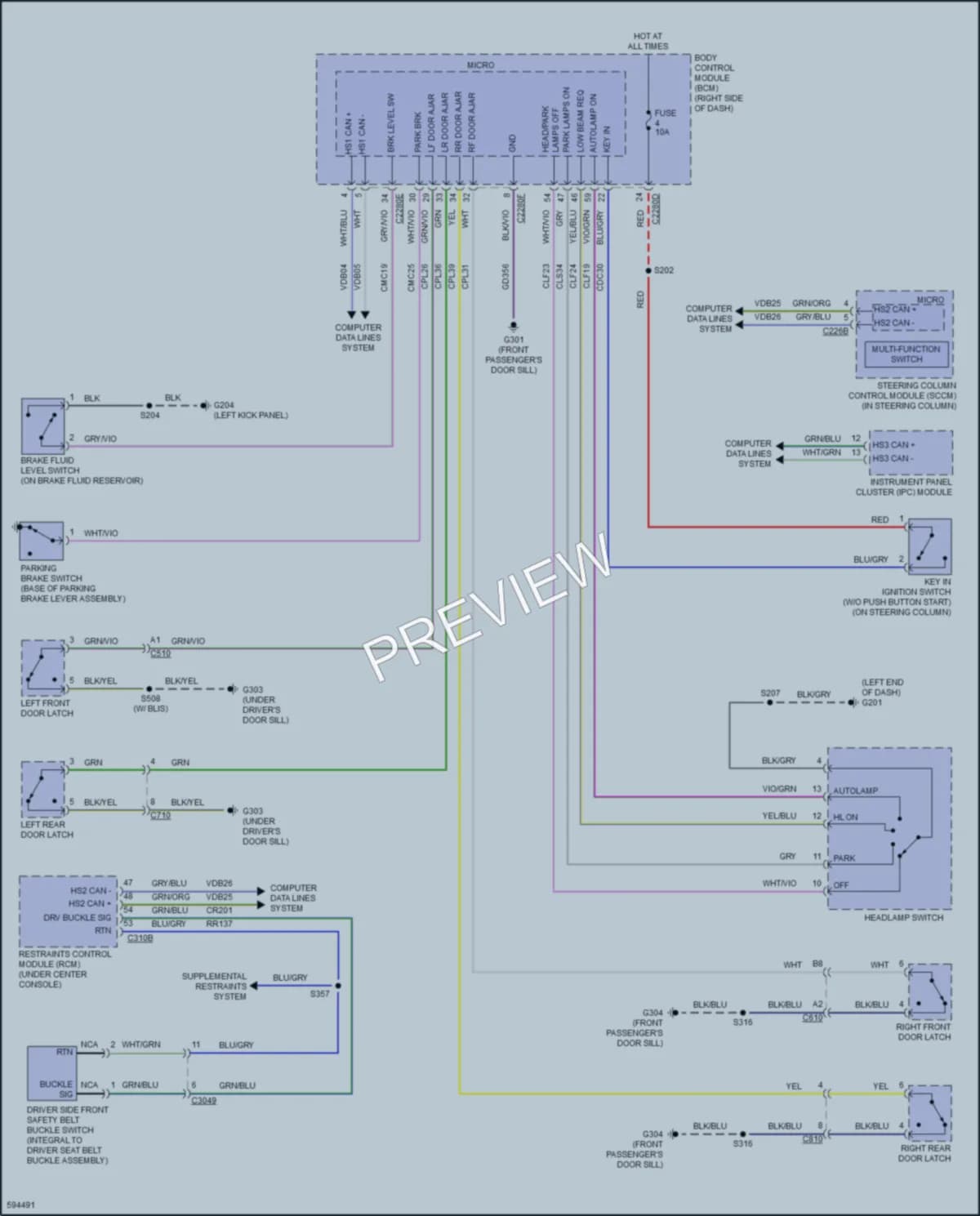 2018 Ford EcoSport Warning Systems wiring diagram preview