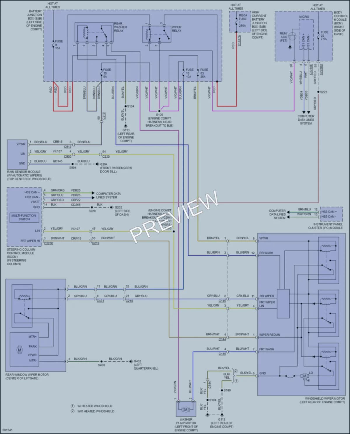 2018 Ford EcoSport Wiper Washer wiring diagram preview