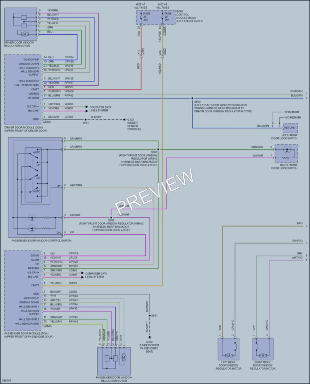 2018 Ford Edge Power Windows wiring diagram preview