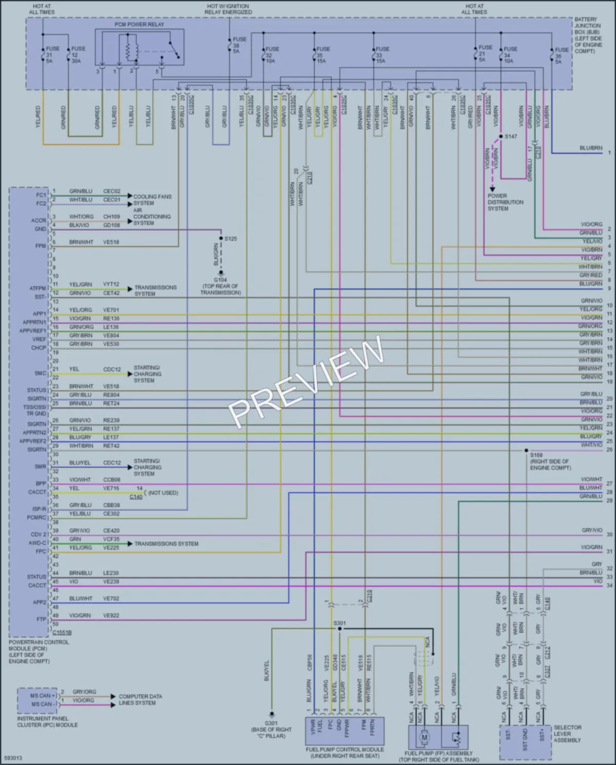2018 Ford Escape Engine Performance wiring diagram preview