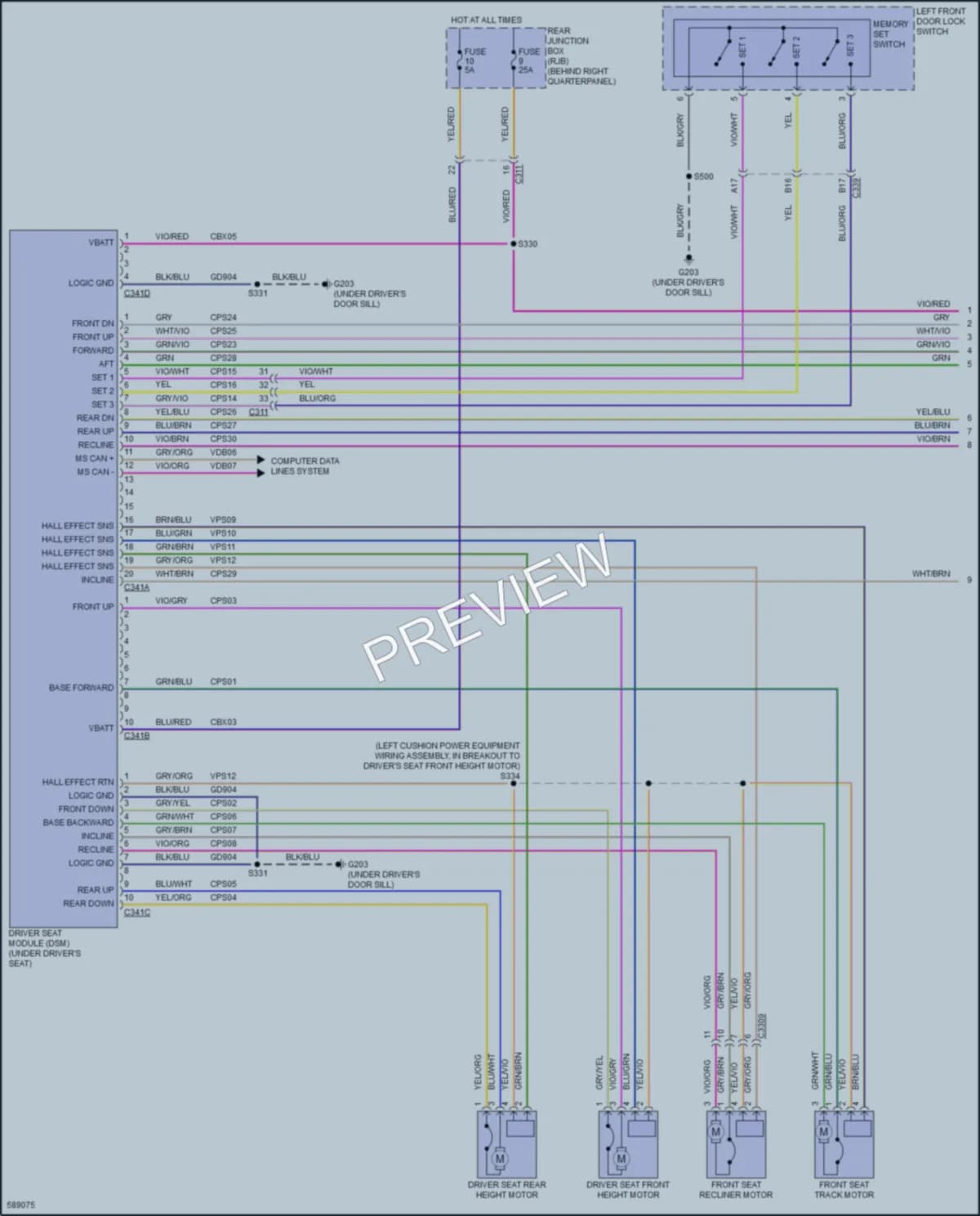 2018 Ford Escape Memory Systems wiring diagram preview