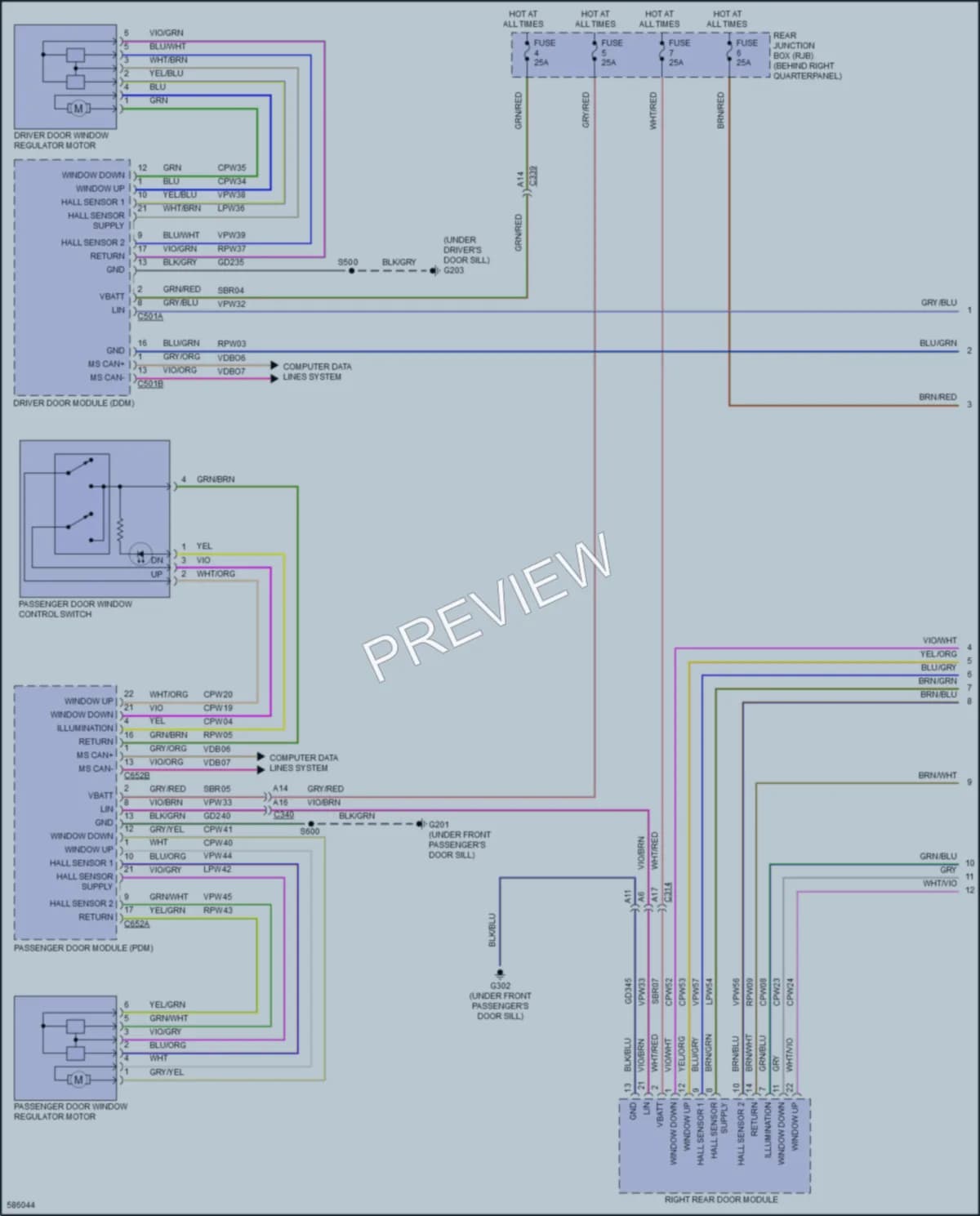 2018 Ford Escape Power Windows wiring diagram preview