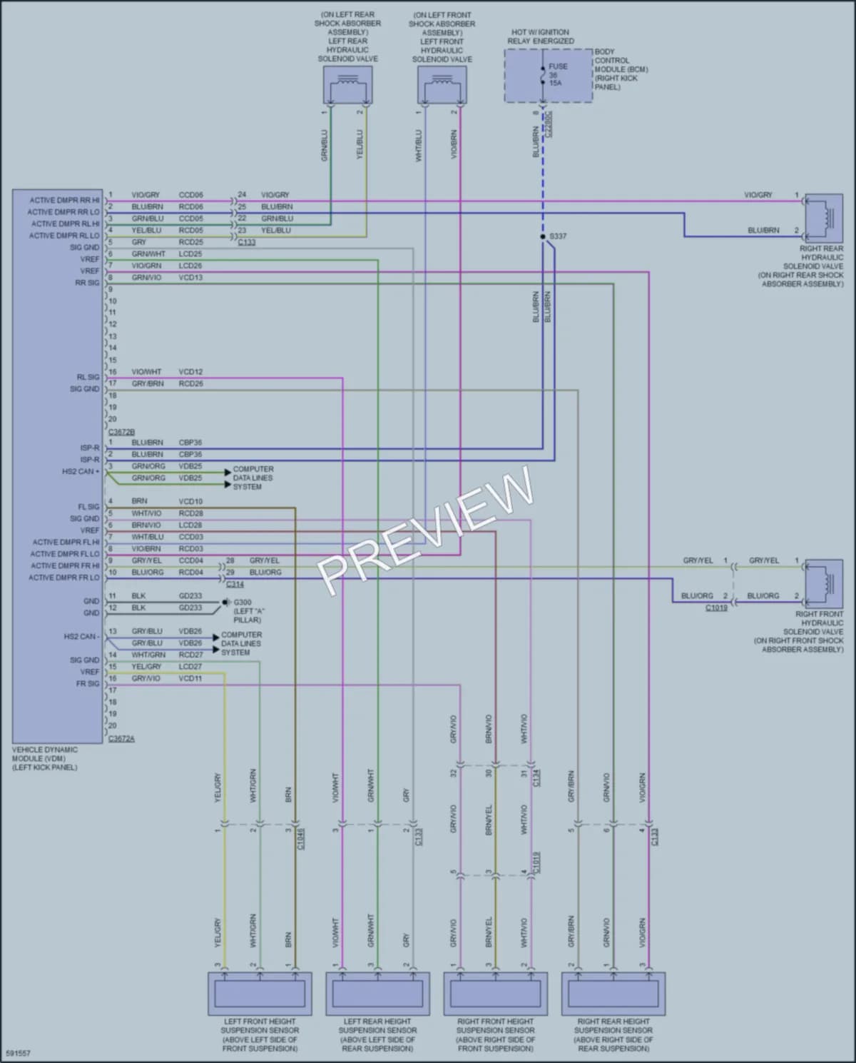 2018 Ford ExpeditionMAX Electronic Suspension wiring diagram preview