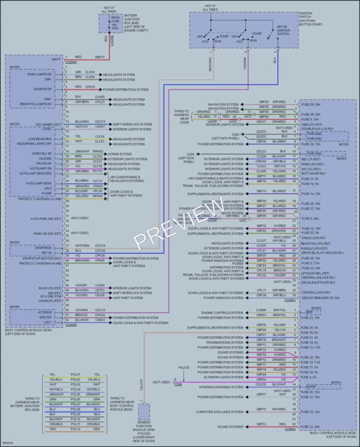 2018 Ford Explorer Body Control Modules wiring diagram preview