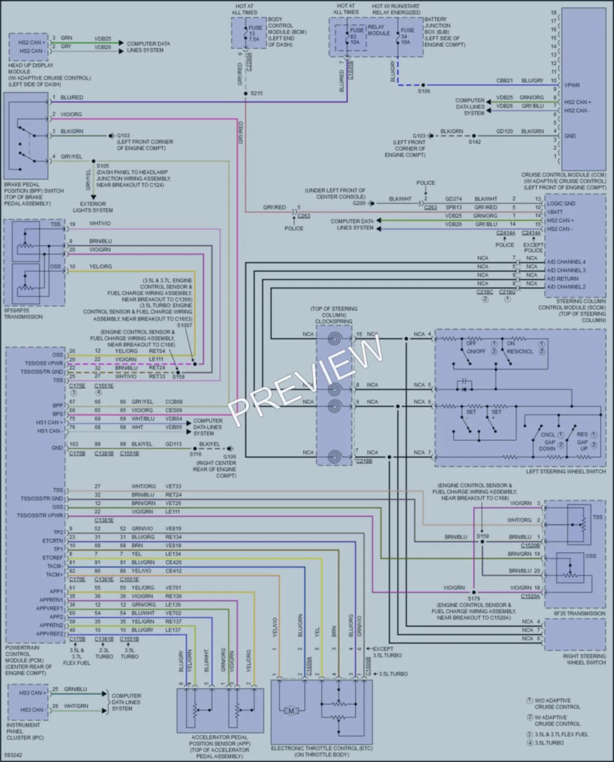 2018 Ford Explorer Cruise Control wiring diagram preview
