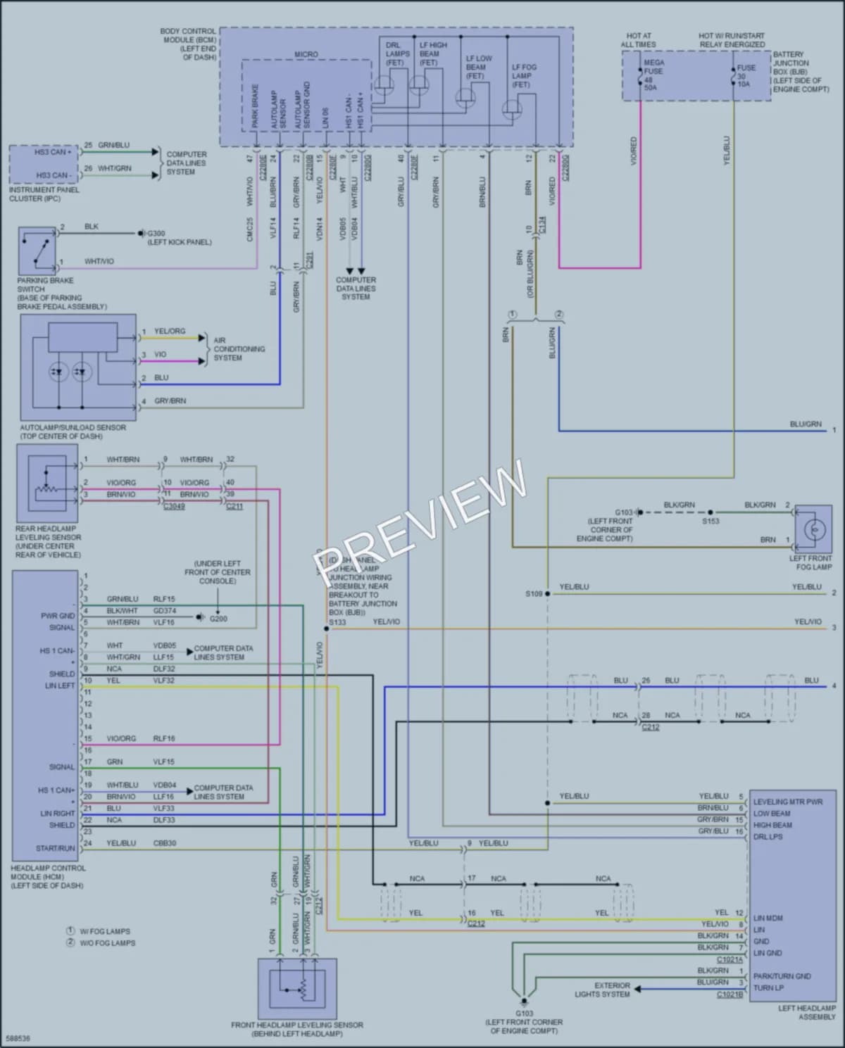 2018 Ford Explorer Headlights wiring diagram preview