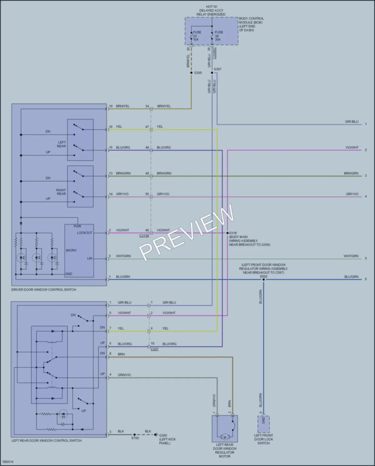 2018 Ford Explorer Power Windows wiring diagram preview