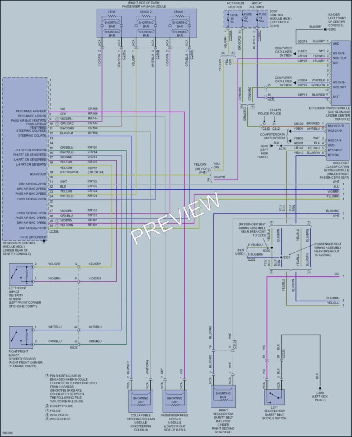 2018 Ford Explorer Supplemental Restraints wiring diagram preview