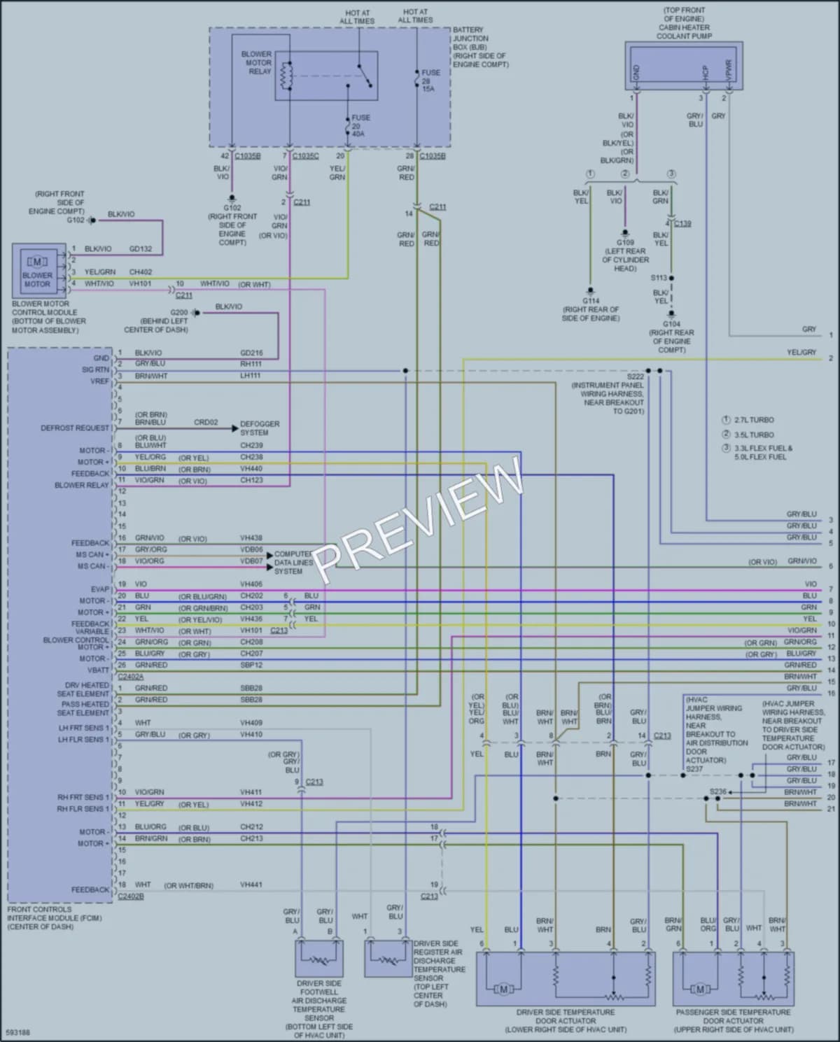 2018 Ford F150 Air Conditioning wiring diagram preview