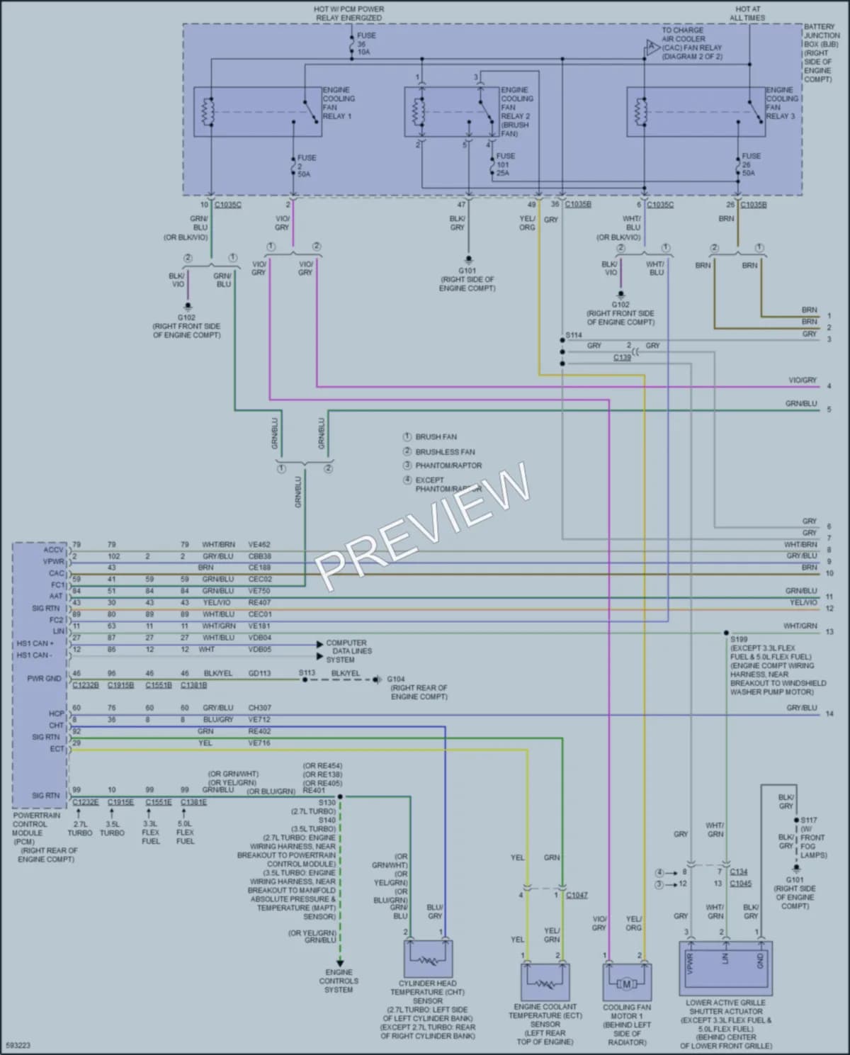 2018 Ford F150 Cooling Fan wiring diagram preview