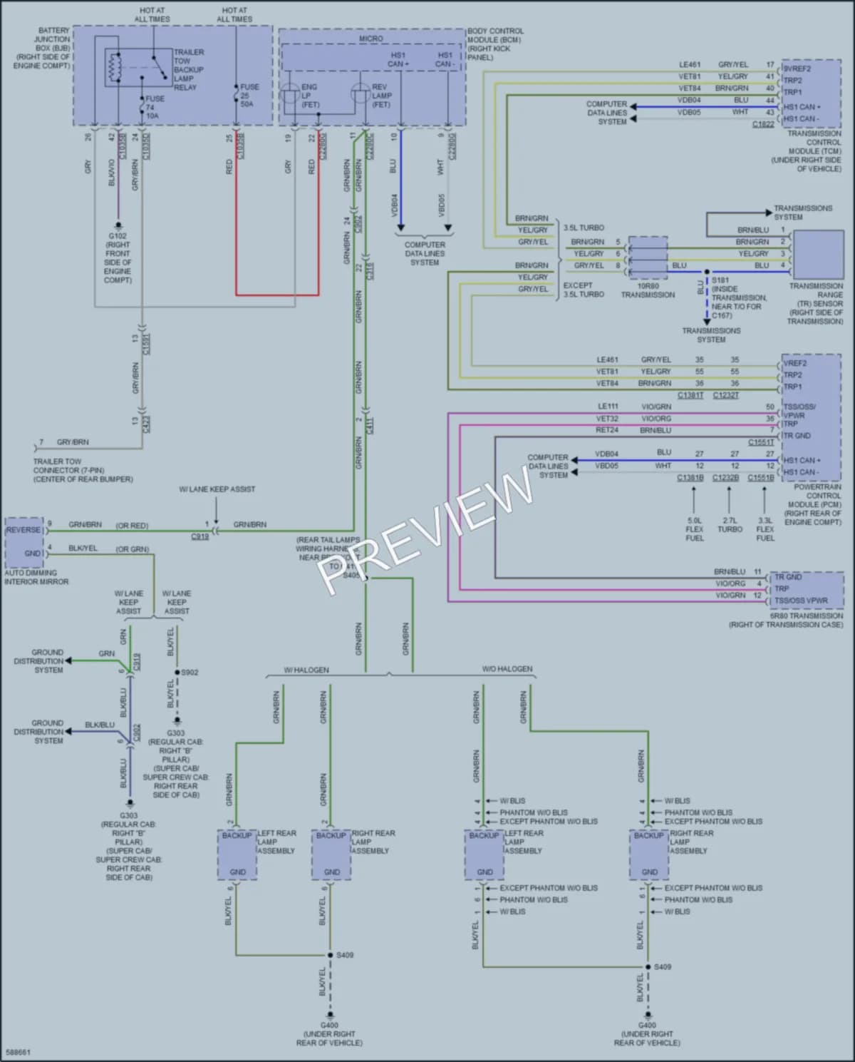 2018 Ford F150 Exterior Lights wiring diagram preview