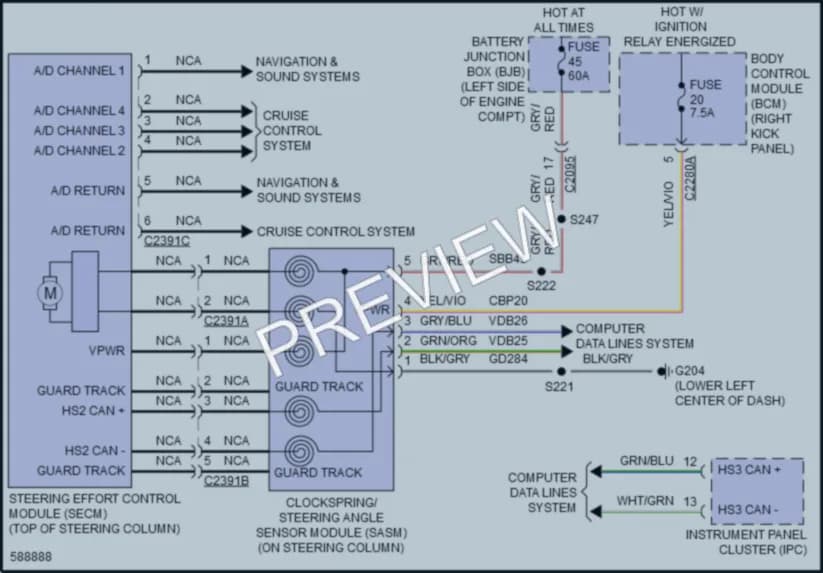 2018 Ford F250SuperDuty Electronic Power Steering wiring diagram preview