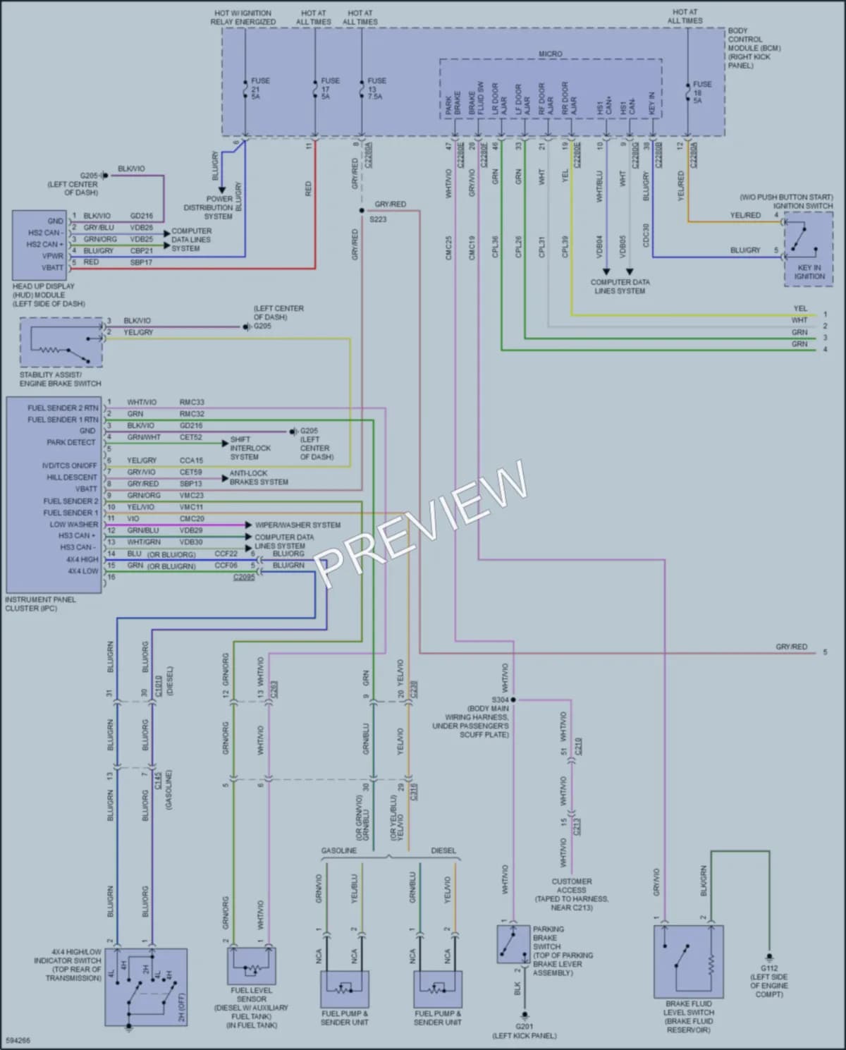 2018 Ford F250SuperDuty Instrument Cluster wiring diagram preview