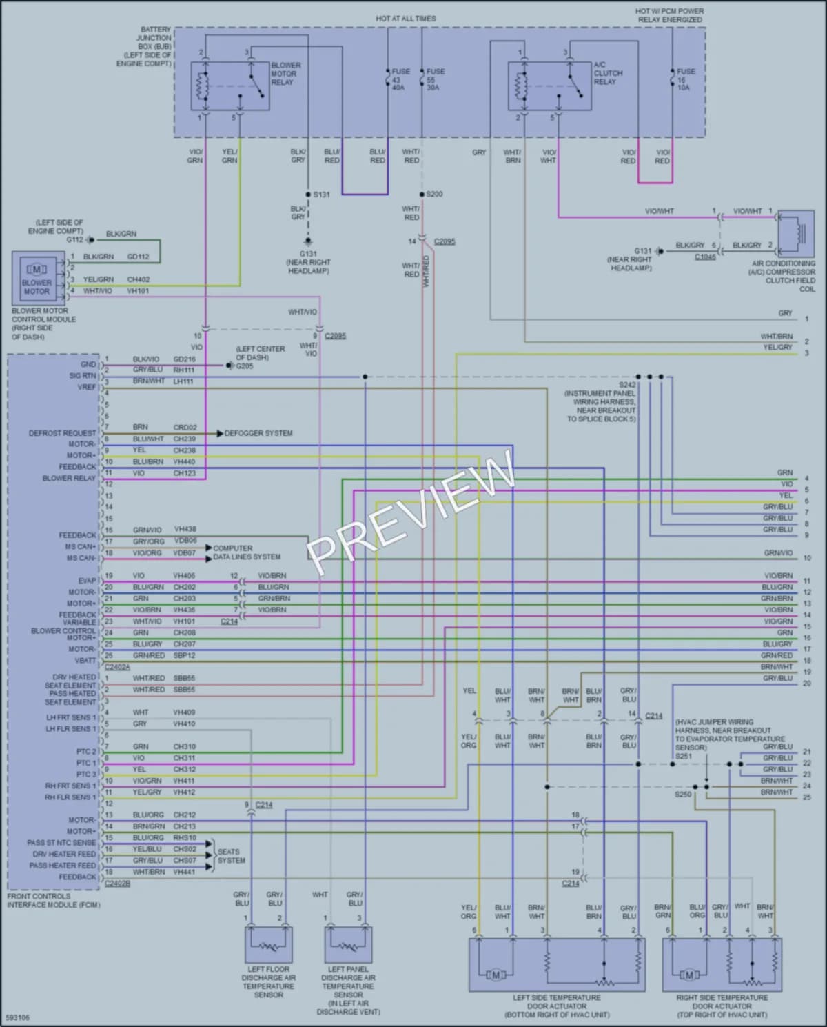 2018 Ford F350SuperDuty Air Conditioning wiring diagram preview