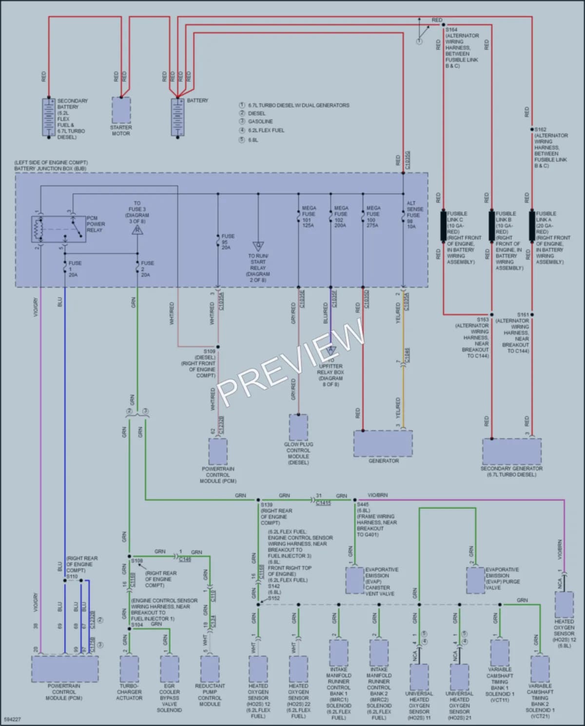 2018 Ford F350SuperDuty Power Distribution wiring diagram preview