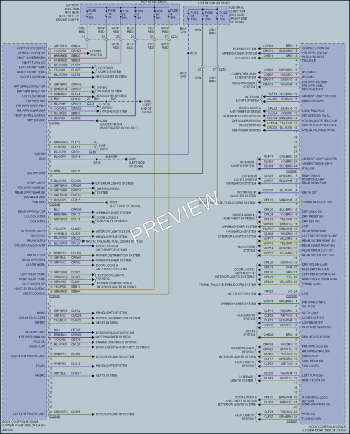 2018 Ford Fiesta Body Control Modules wiring diagram preview