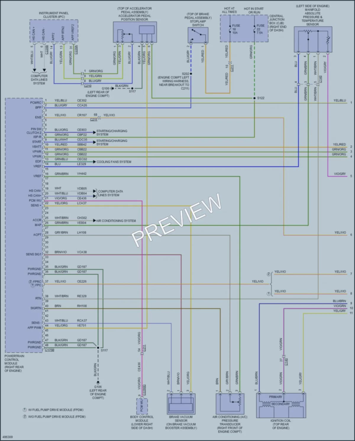 2018 Ford Fiesta Engine Performance wiring diagram preview