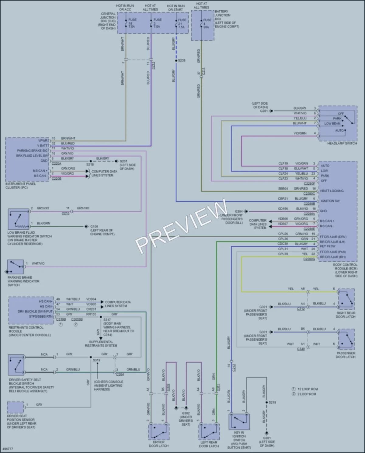 2018 Ford Fiesta Warning Systems wiring diagram preview