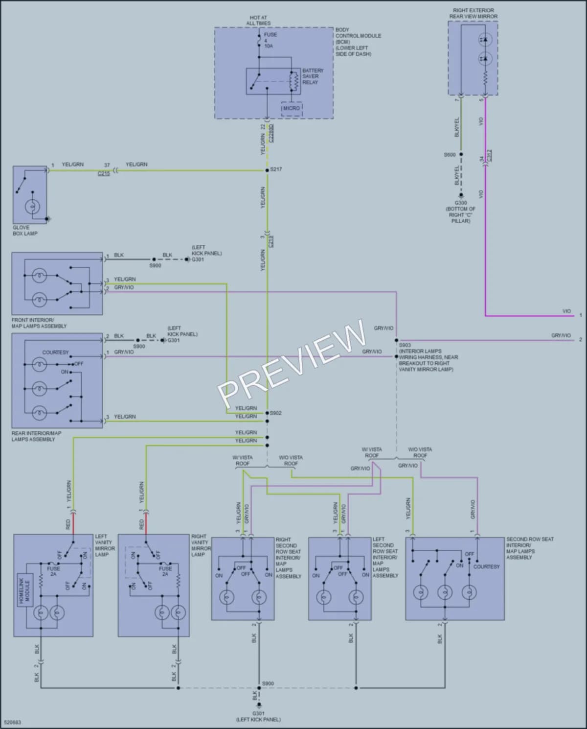 2018 Ford Flex Interior Lights wiring diagram preview