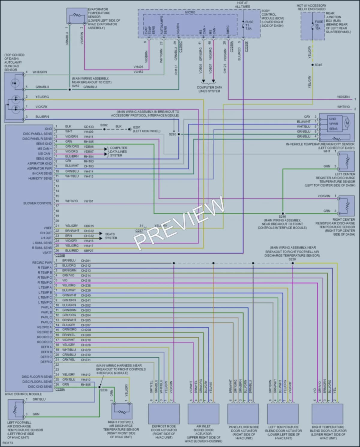 2018 Ford Focus Air Conditioning wiring diagram preview