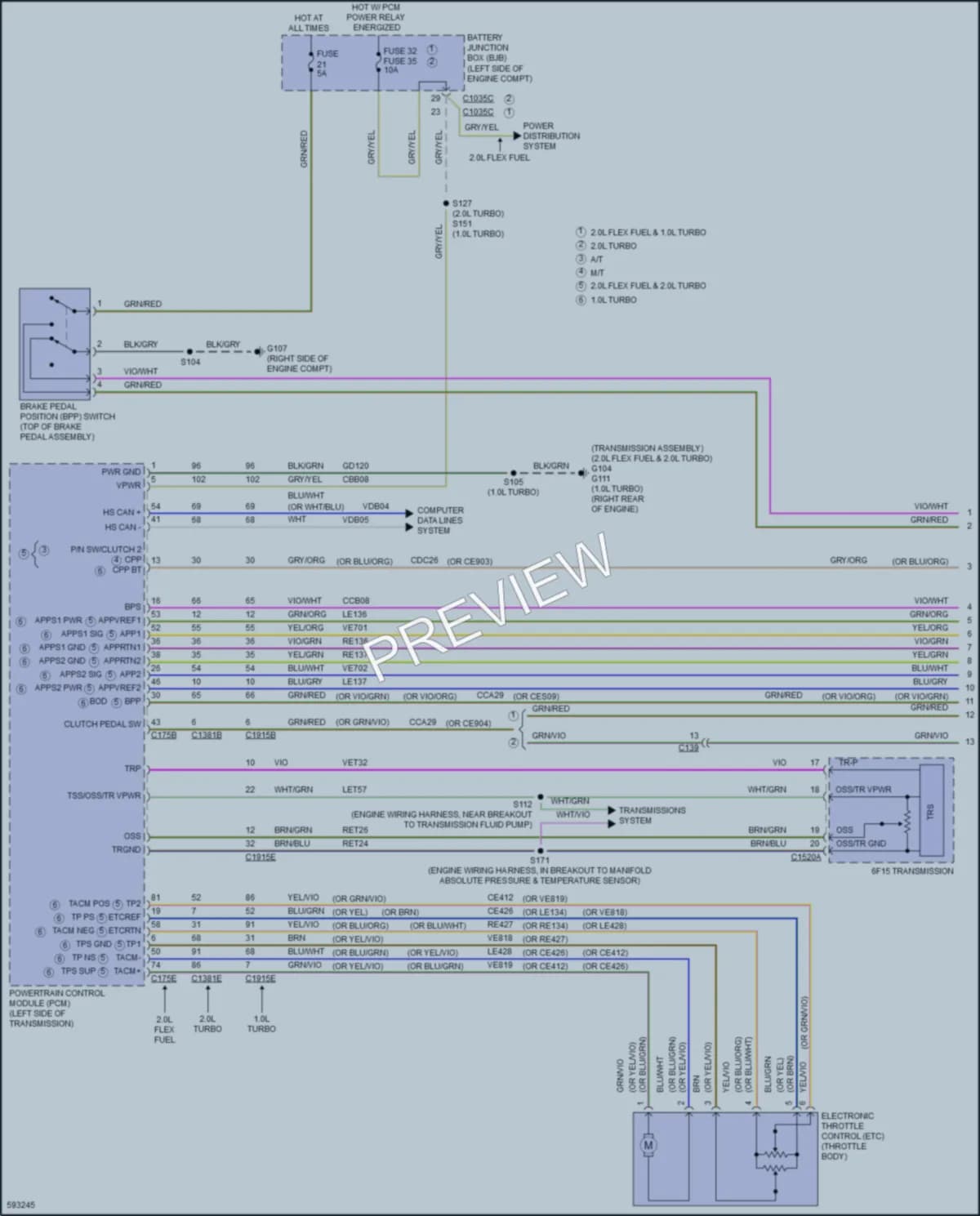 2018 Ford Focus Cruise Control wiring diagram preview