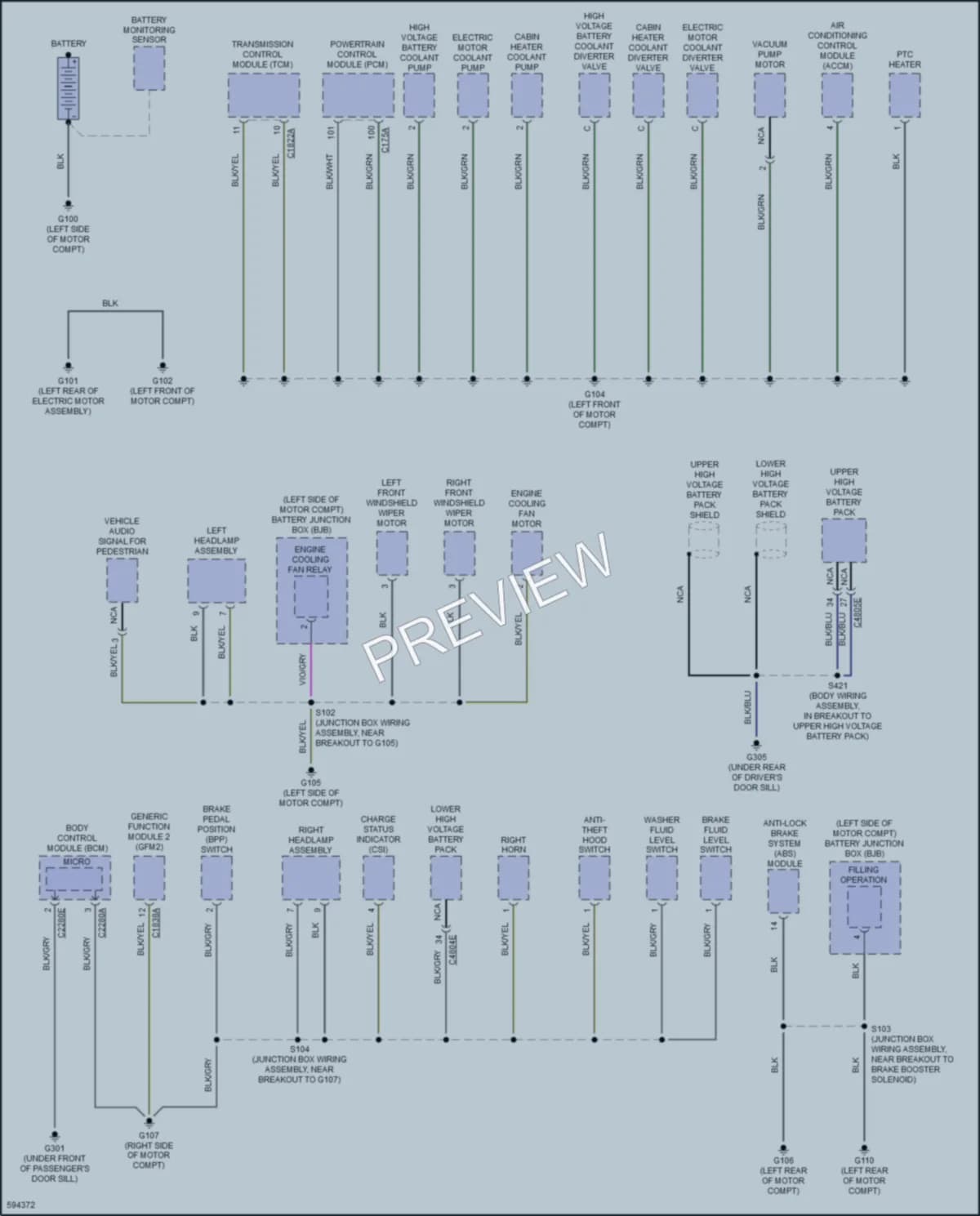 2018 Ford Focus Ground Distribution wiring diagram preview