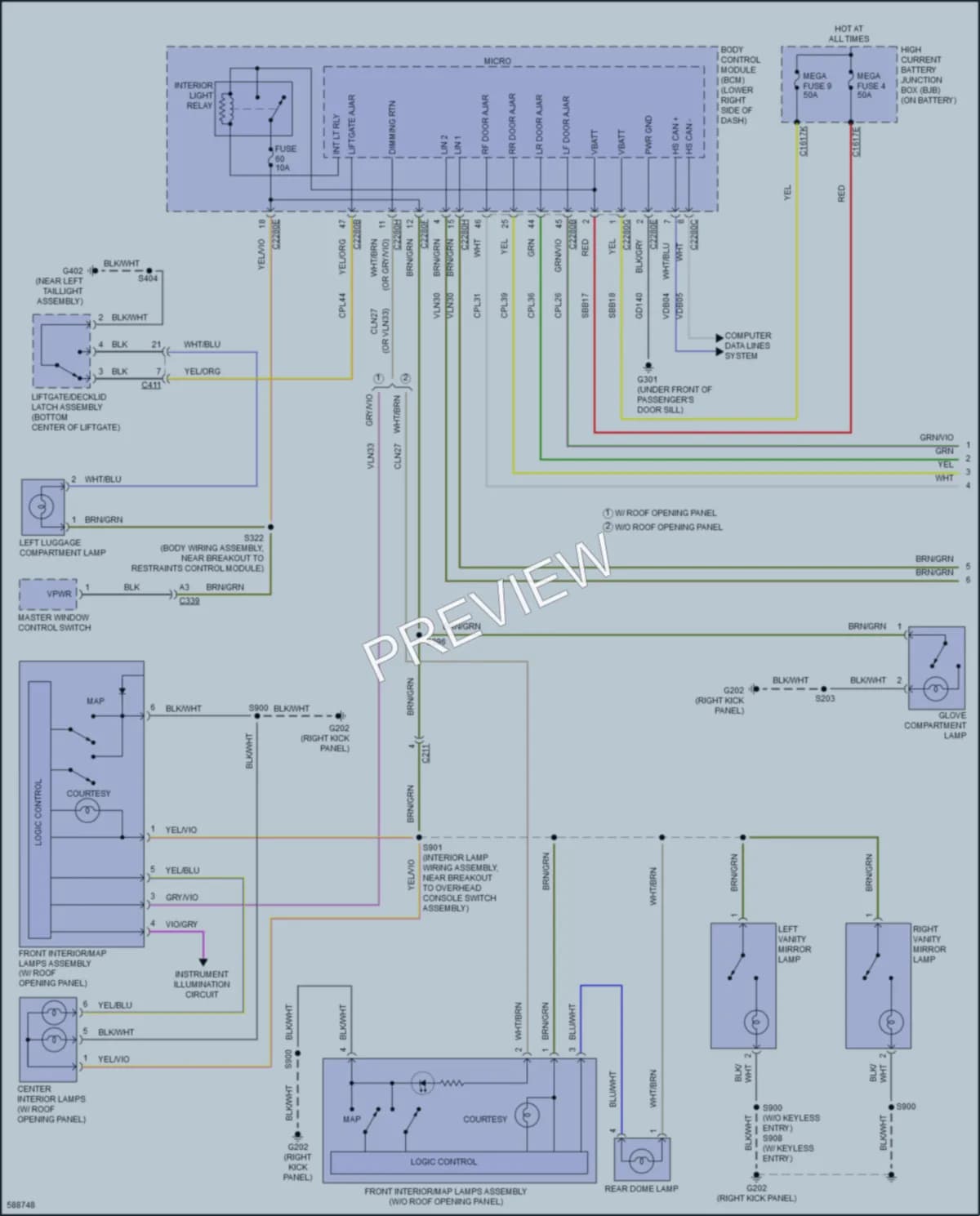 2018 Ford Focus Interior Lights wiring diagram preview