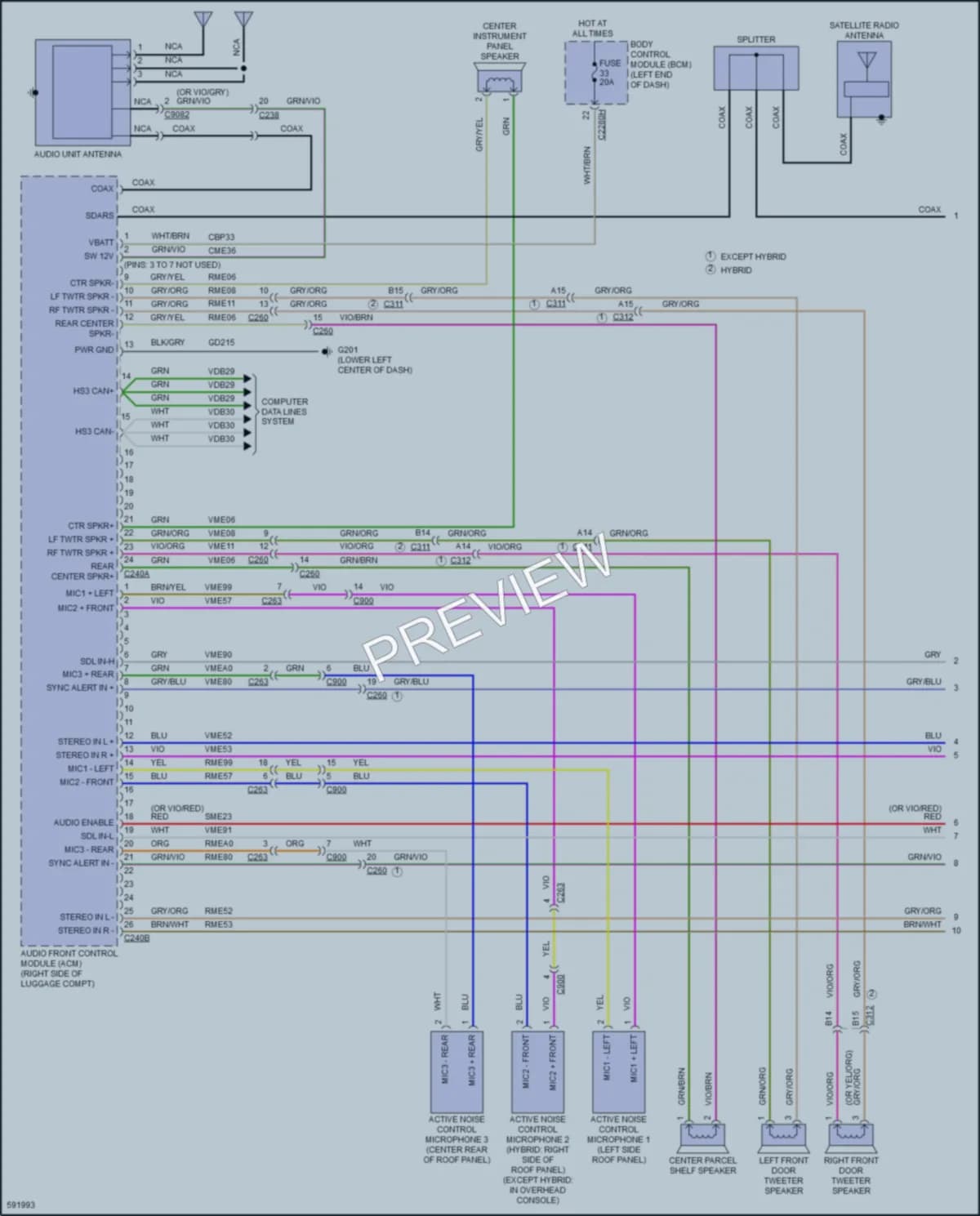 2018 Ford Fusion Radio wiring diagram preview