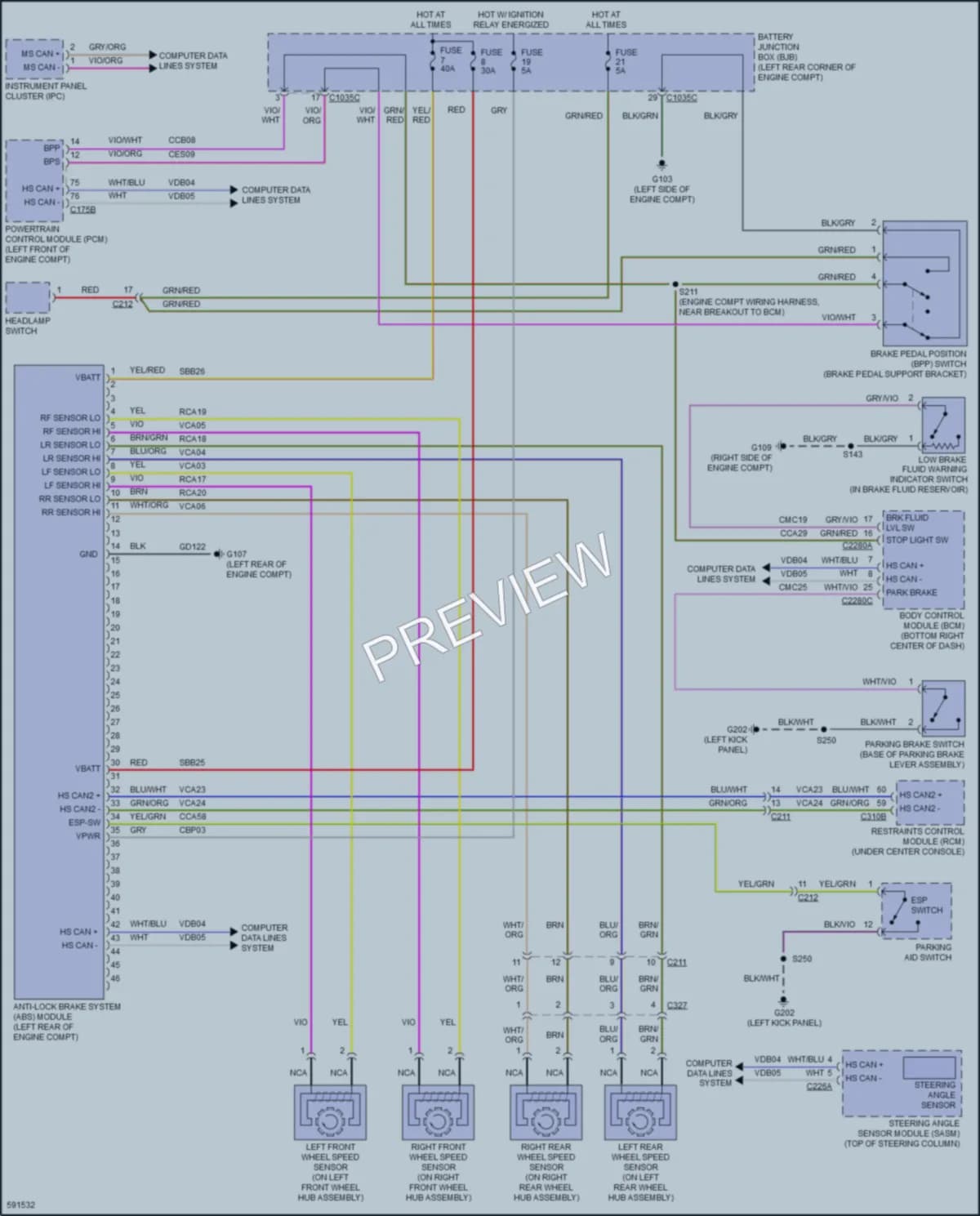2018 Ford TransitConnect Anti Lock Brakes wiring diagram preview