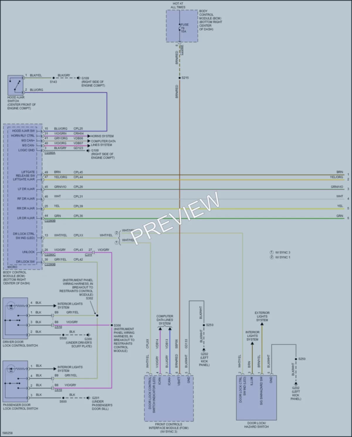 2018 Ford TransitConnect Anti Theft wiring diagram preview