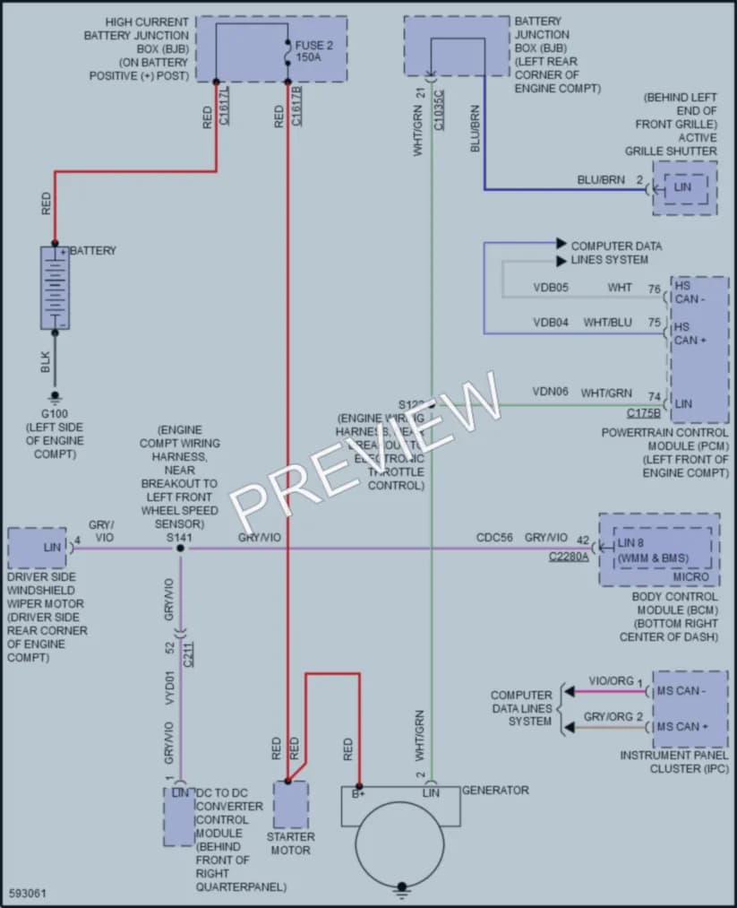 2018 Ford TransitConnect Starting Charging wiring diagram preview